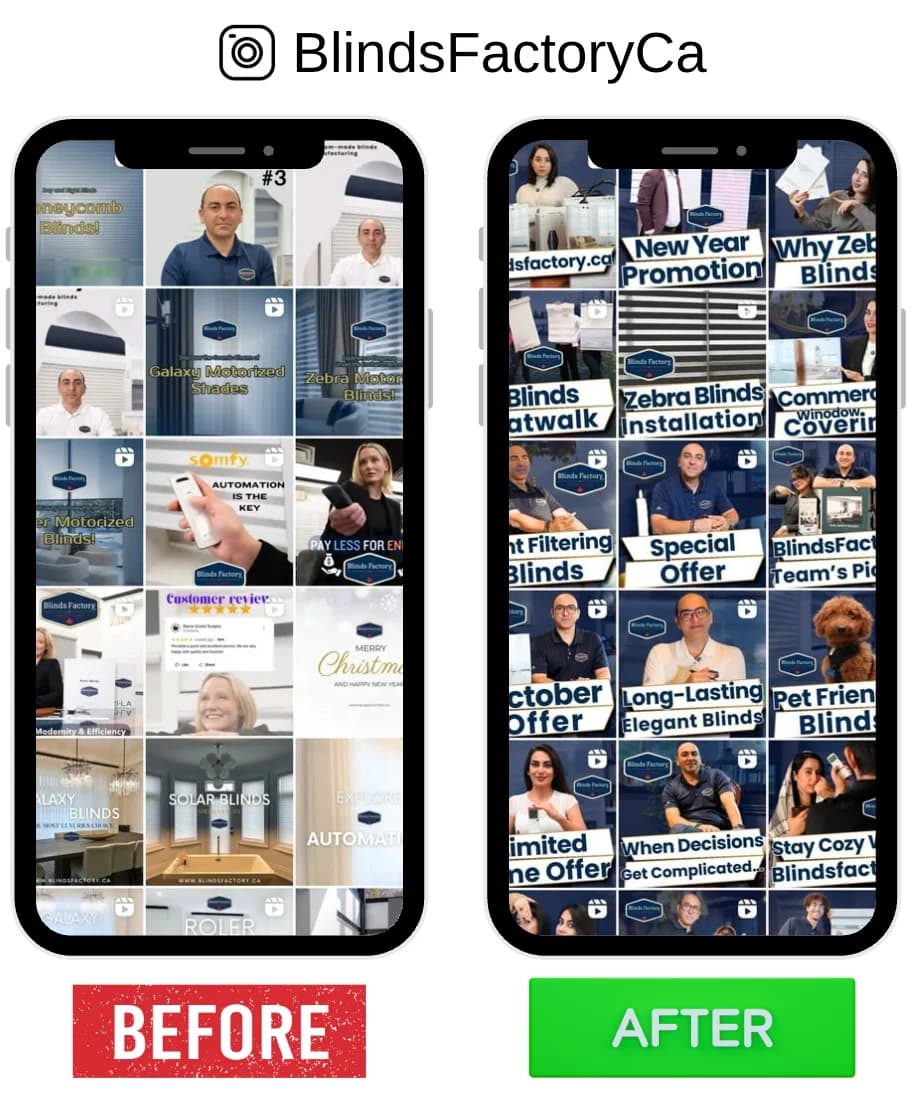 Blinds Factory — Home Decor Feed Transformation